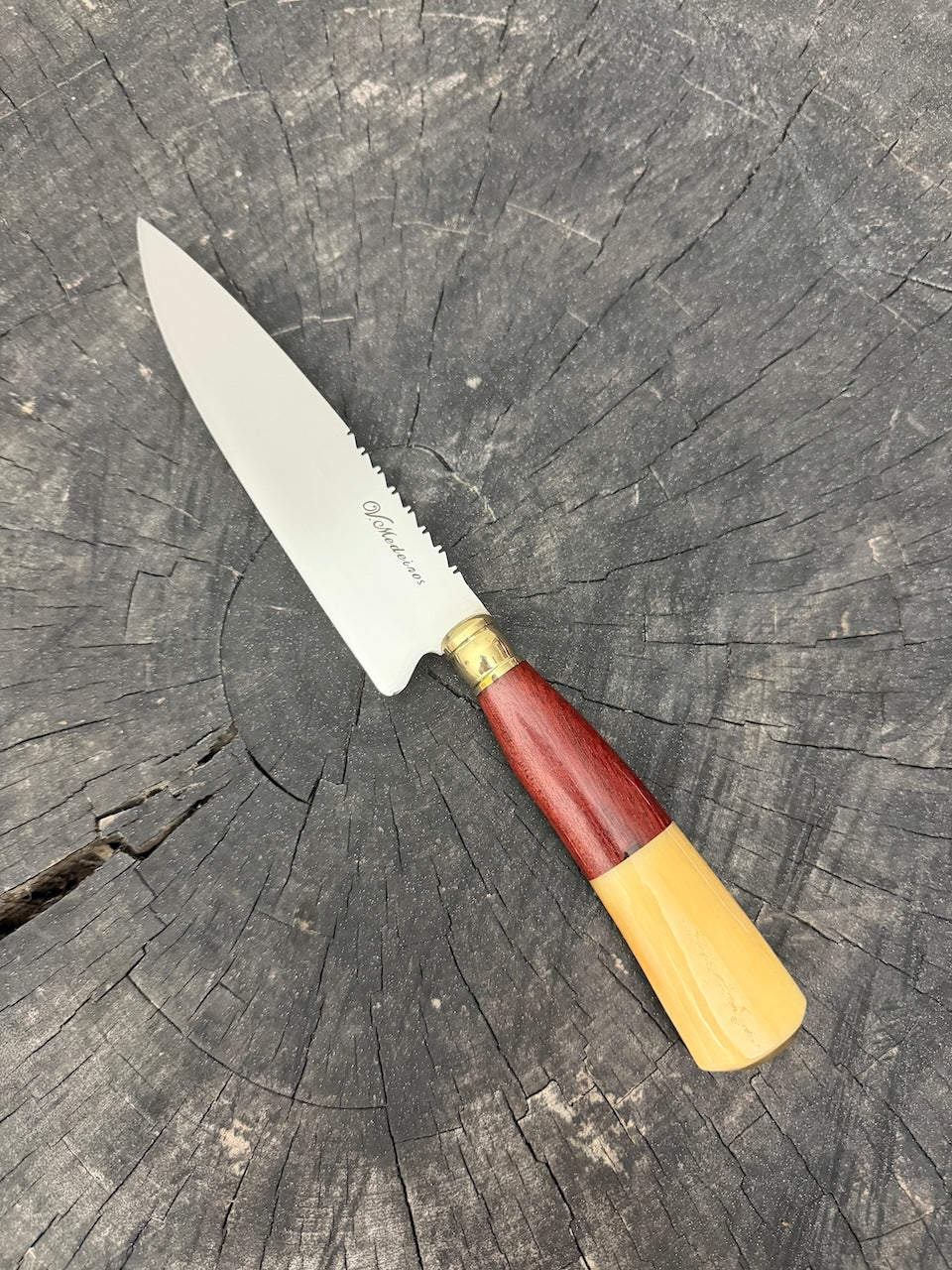 6" Utility Knife, Pau Brasil & Ostrich Bone SS440 - 150mm