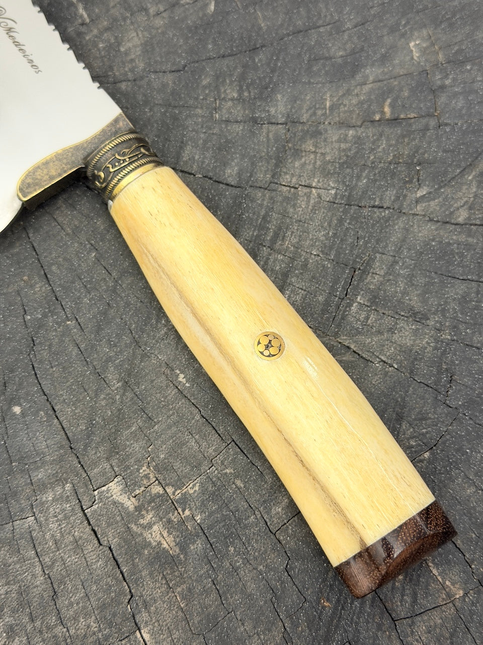 8" Picanha Chef Knife, Ostrich Bone, SS440 - 200mm