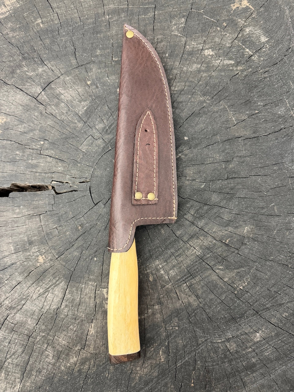 8" Picanha Chef Knife, Ostrich Bone, SS440 - 200mm