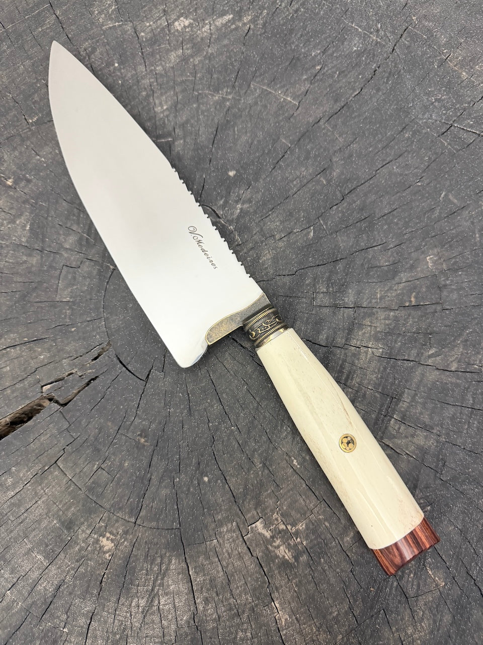 8" Picanha Chef Knife, Ostrich Bone, SS440 - 200mm
