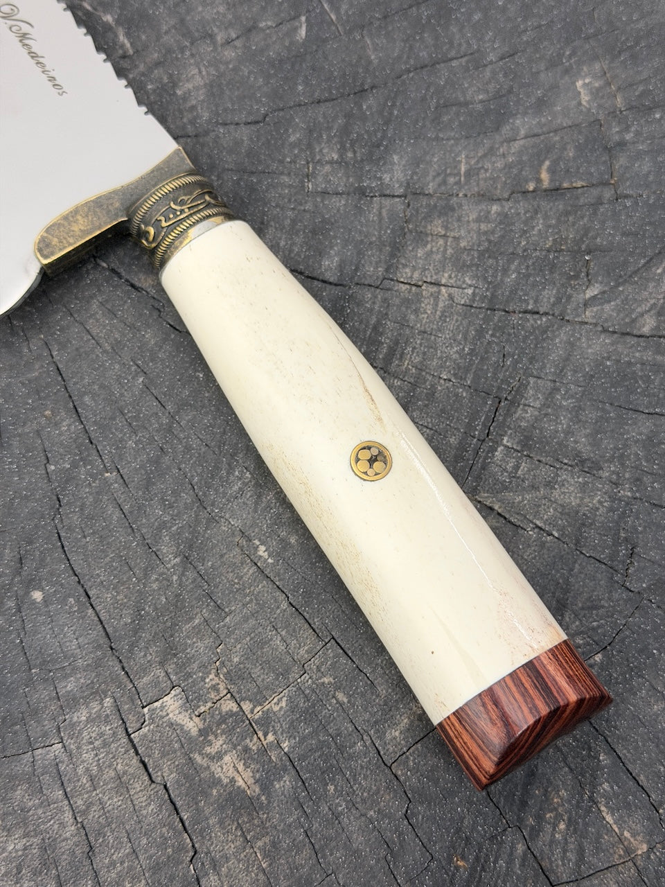 8" Picanha Chef Knife, Ostrich Bone, SS440 - 200mm