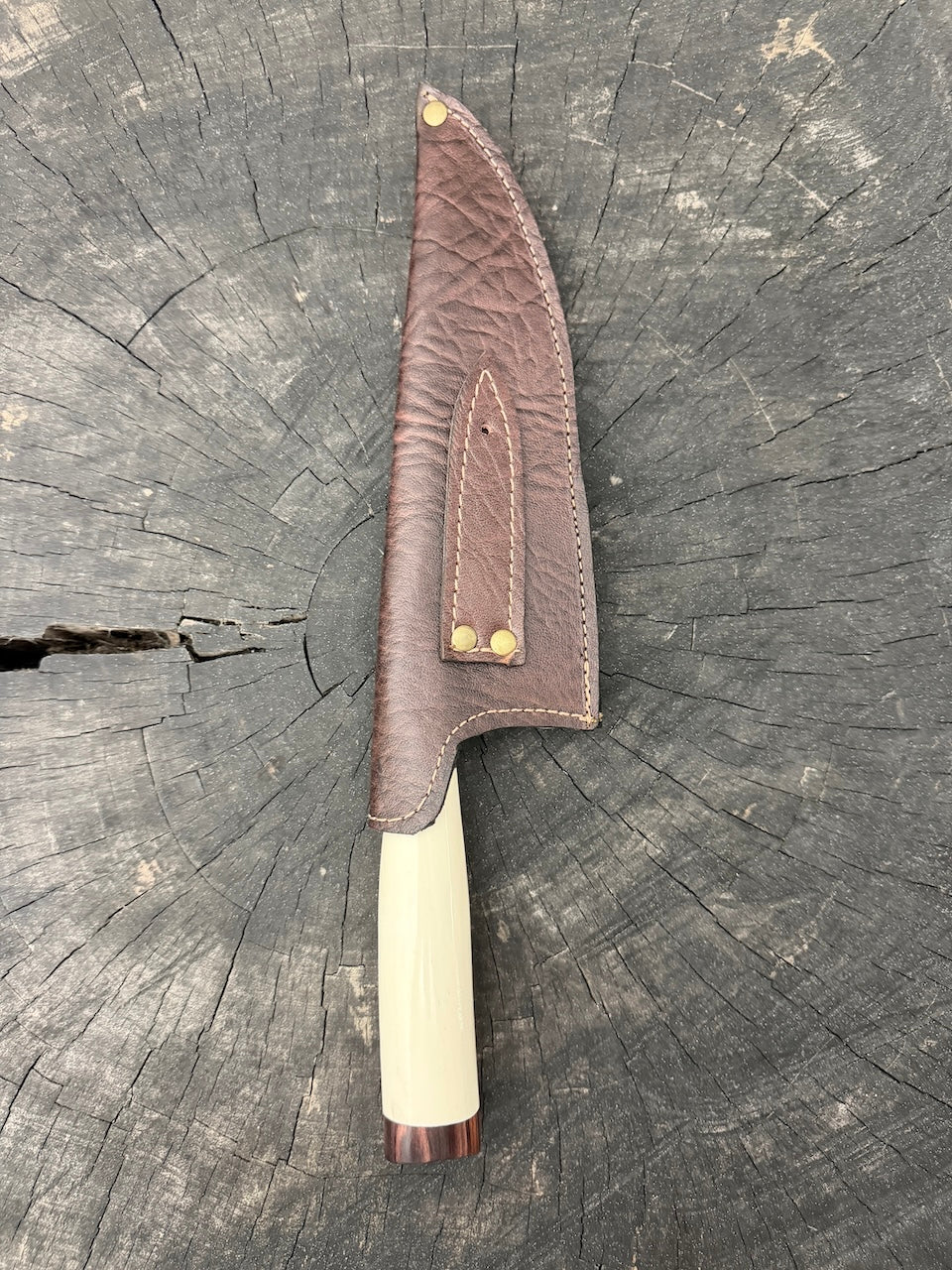 8" Picanha Chef Knife, Ostrich Bone, SS440 - 200mm
