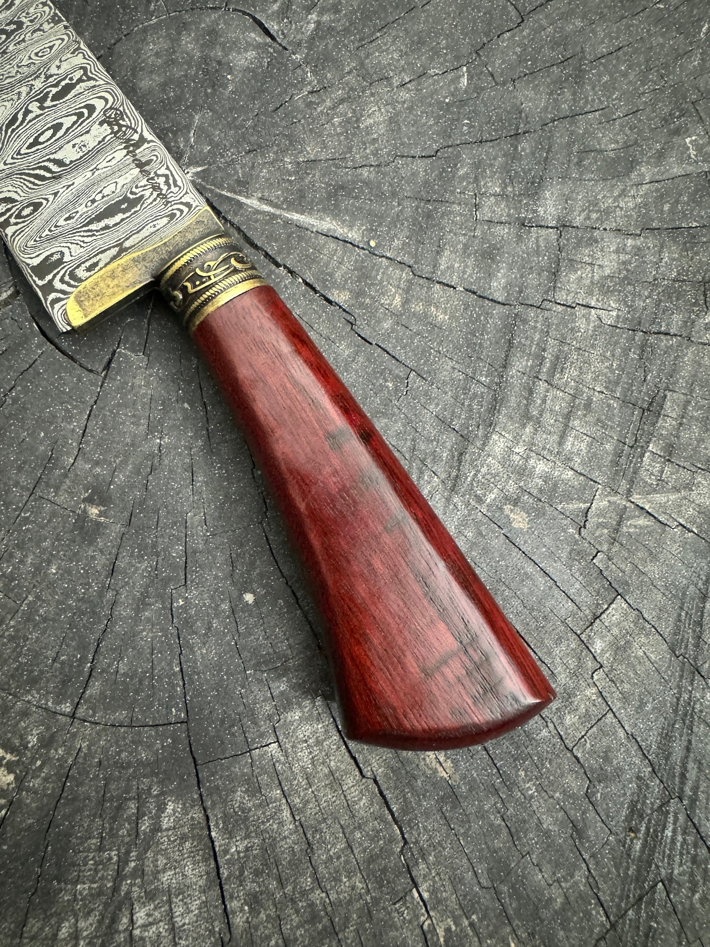 5" Damascus Skinner Knife 120 Layers, Pau Brasil, CS1084 15n20