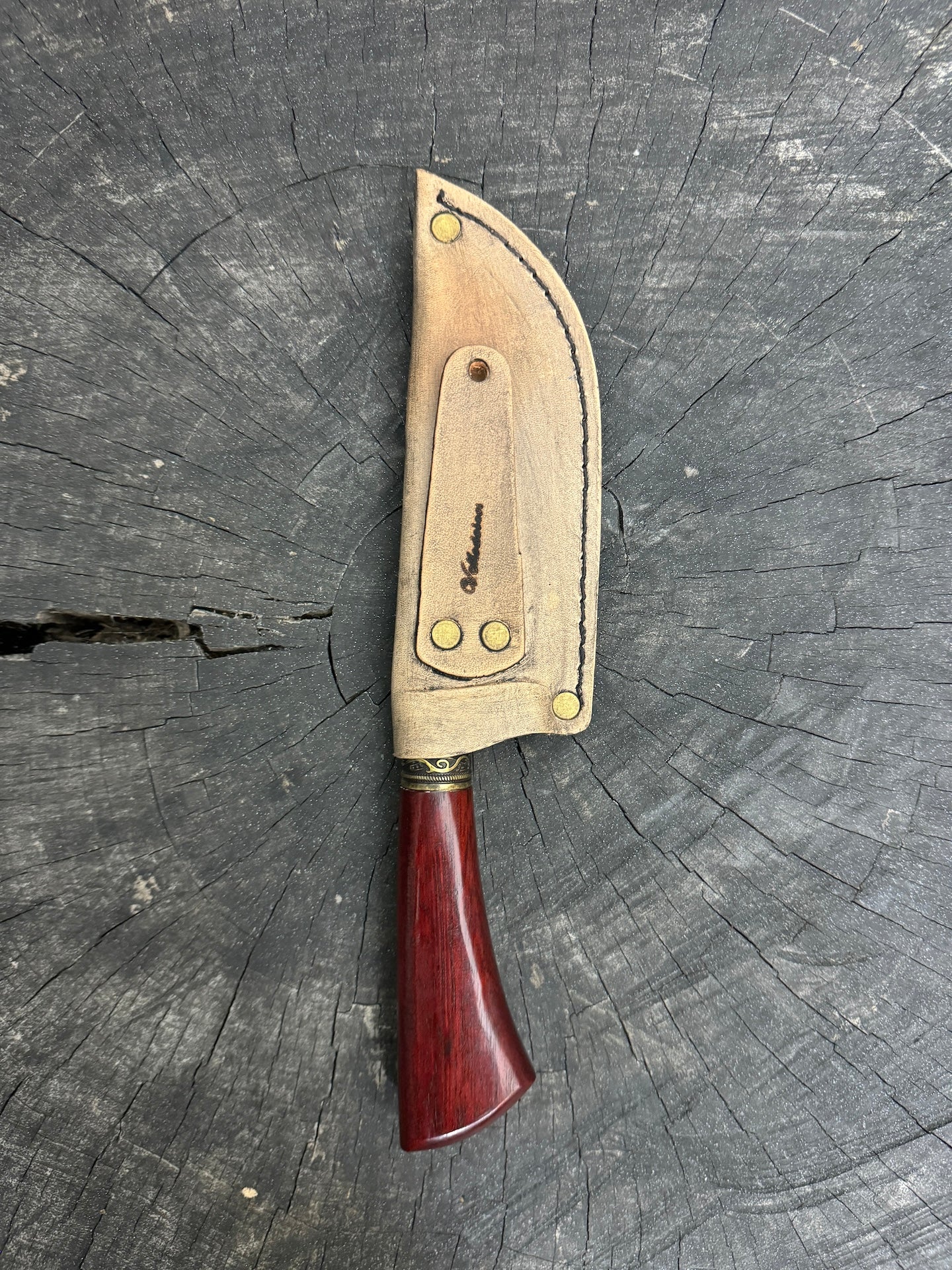 5" Damascus Skinner Knife 120 Layers, Pau Brasil, CS1084 15n20