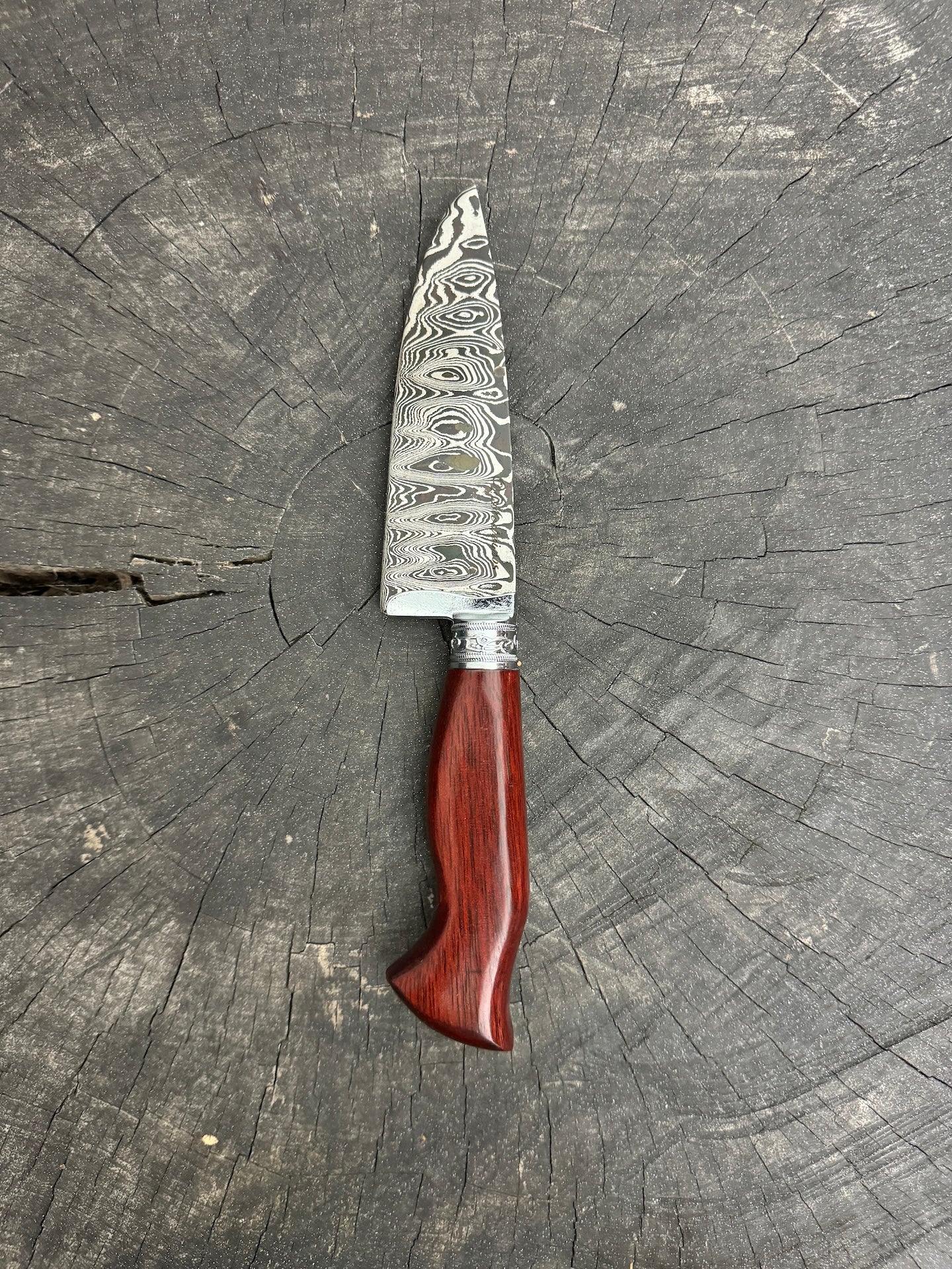 5" Damascus Skinner Knife 120 Layers, Pau Brasil, CS1084 15n20