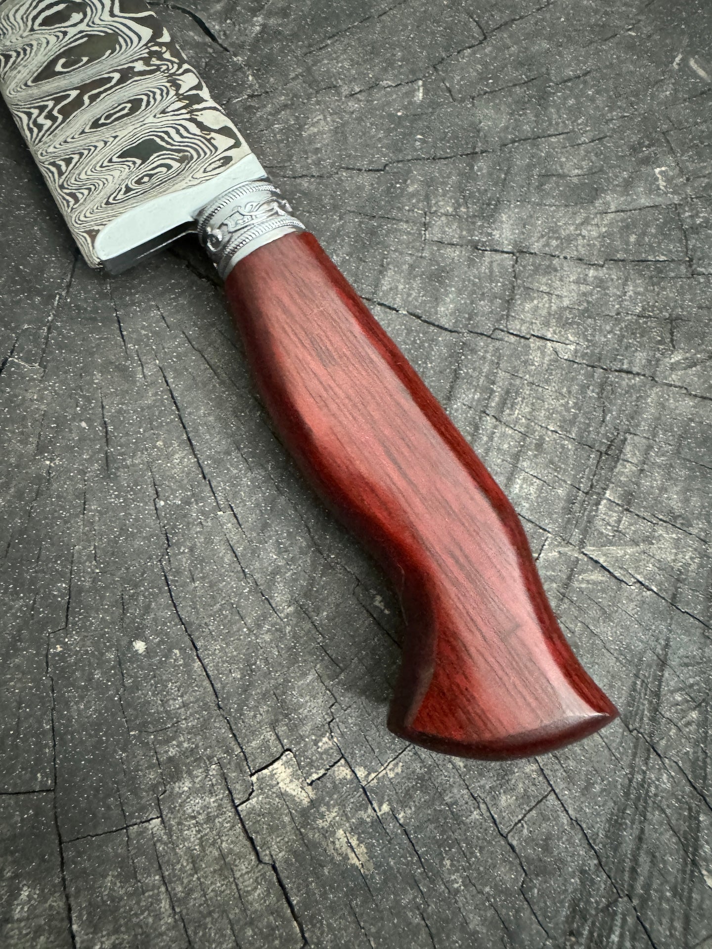 5" Damascus Skinner Knife 120 Layers, Pau Brasil, CS1084 15n20