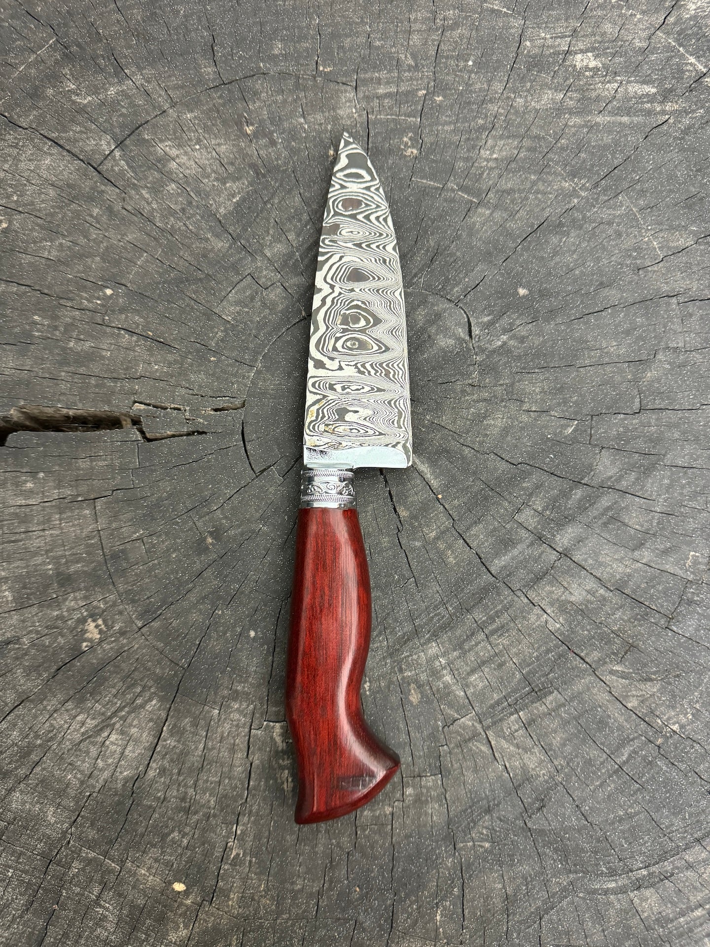 5" Damascus Skinner Knife 120 Layers, Pau Brasil, CS1084 15n20