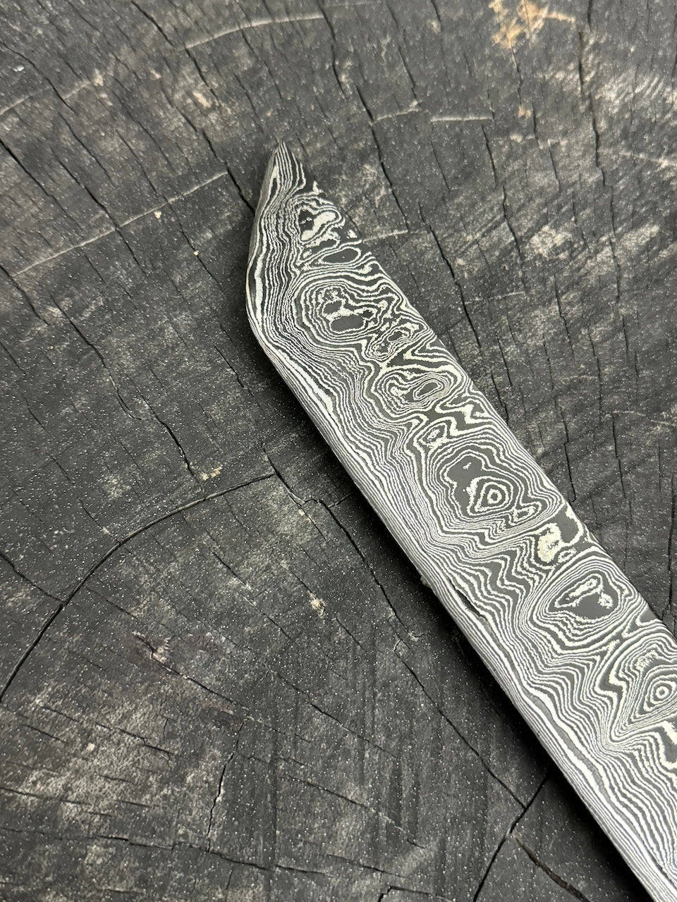 11" Damascus Burja Samurai Knife, Violet Jacaranda, CS1095 15n20