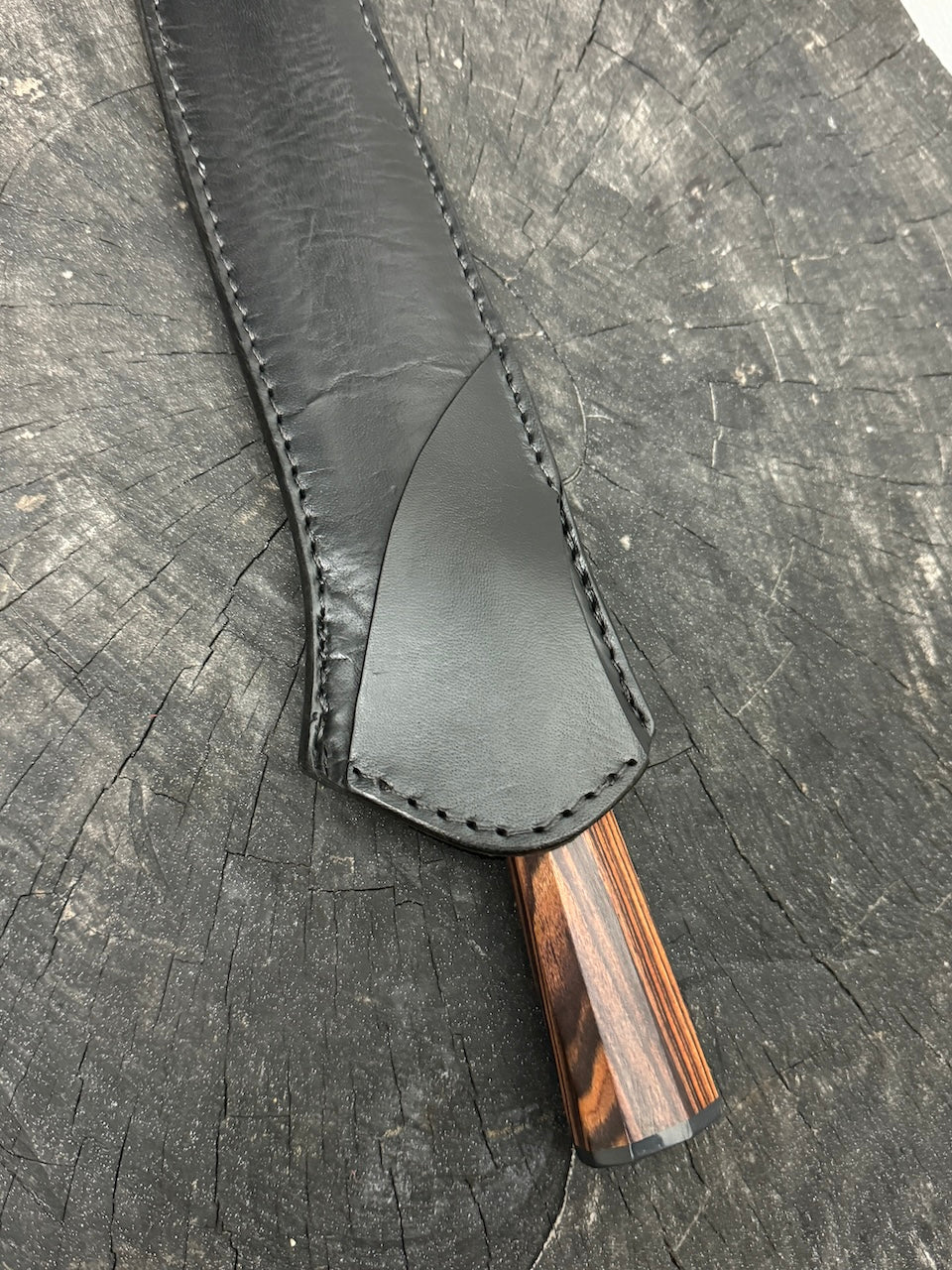 11" Damascus Burja Samurai Knife, Violet Jacaranda, CS1095 15n20