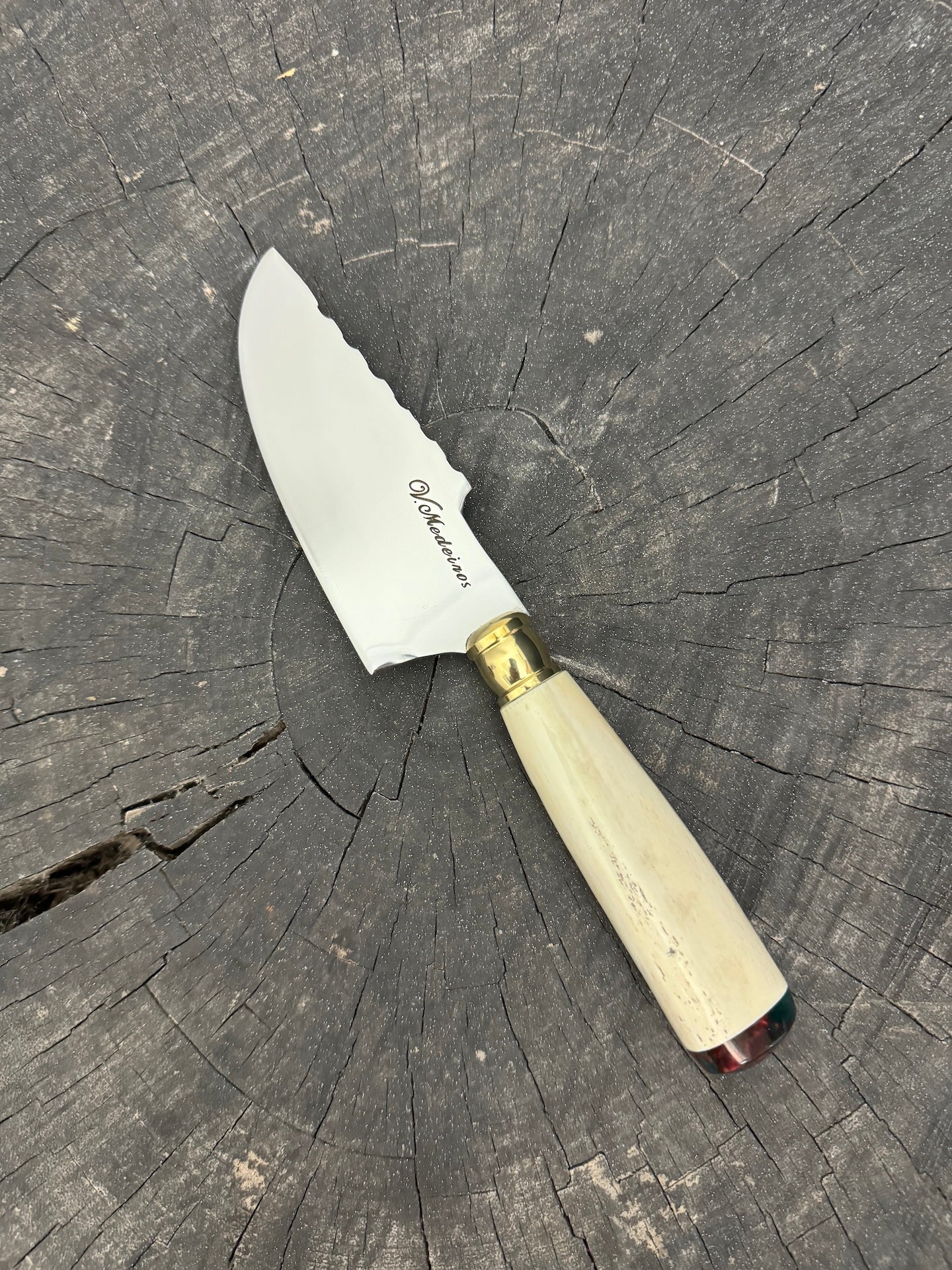 4” Skinner Knife, Ostrich Bone - SS420 - 105mm