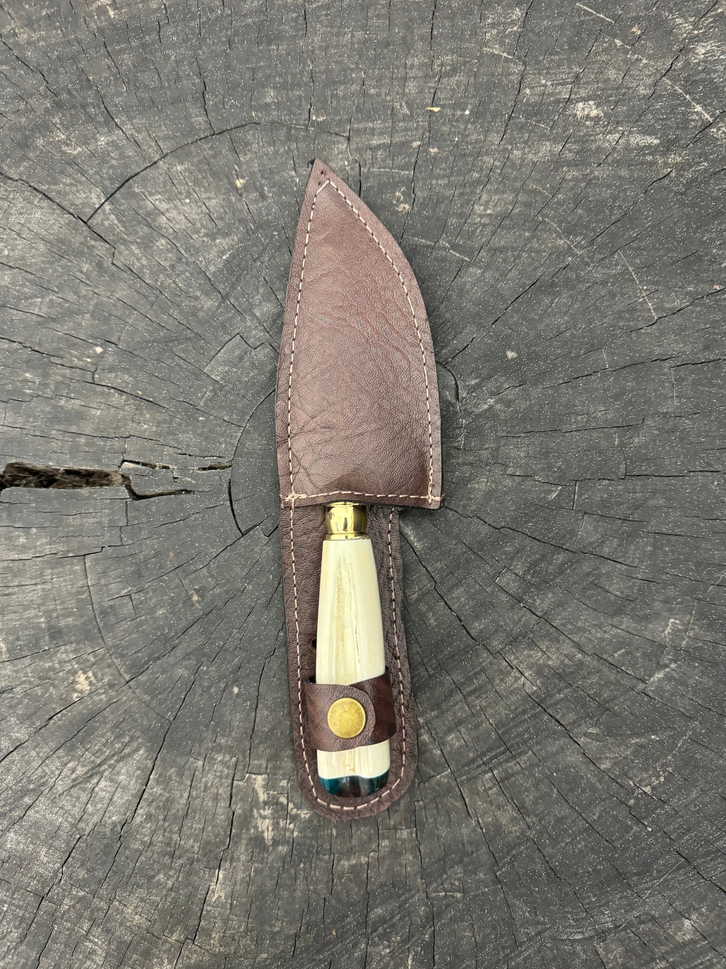 4” Skinner Knife, Ostrich Bone - SS420 - 105mm