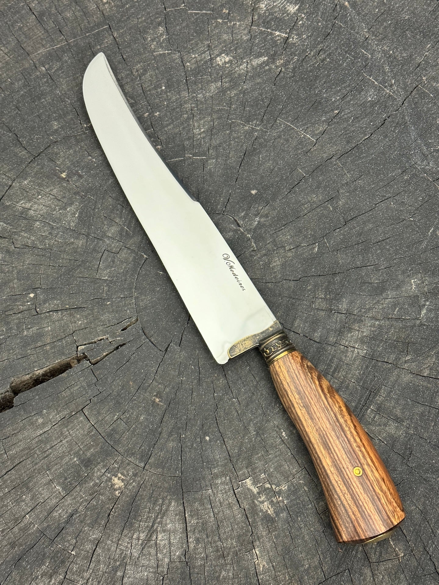 9" Artisan BBQ Knife, Jacaranda Hardwood, SS440 - 230mm