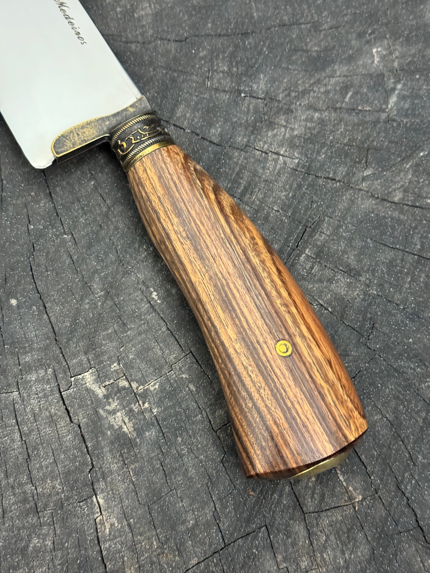 9" Artisan BBQ Knife, Jacaranda Hardwood, SS440 - 230mm