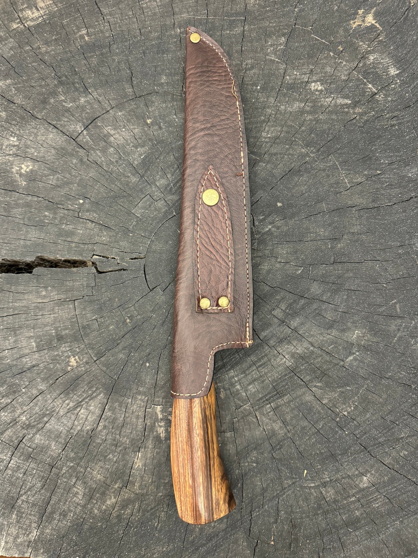 9" Artisan BBQ Knife, Jacaranda Hardwood, SS440 - 230mm