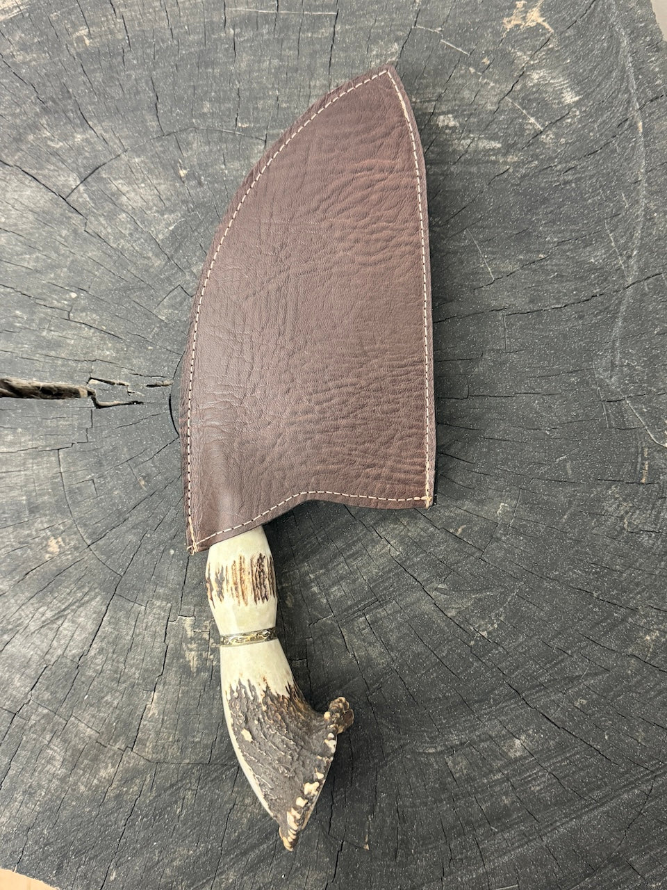 8" Cutelo / Cleaver, Deer Antler Roseta, SS440 - 190mm