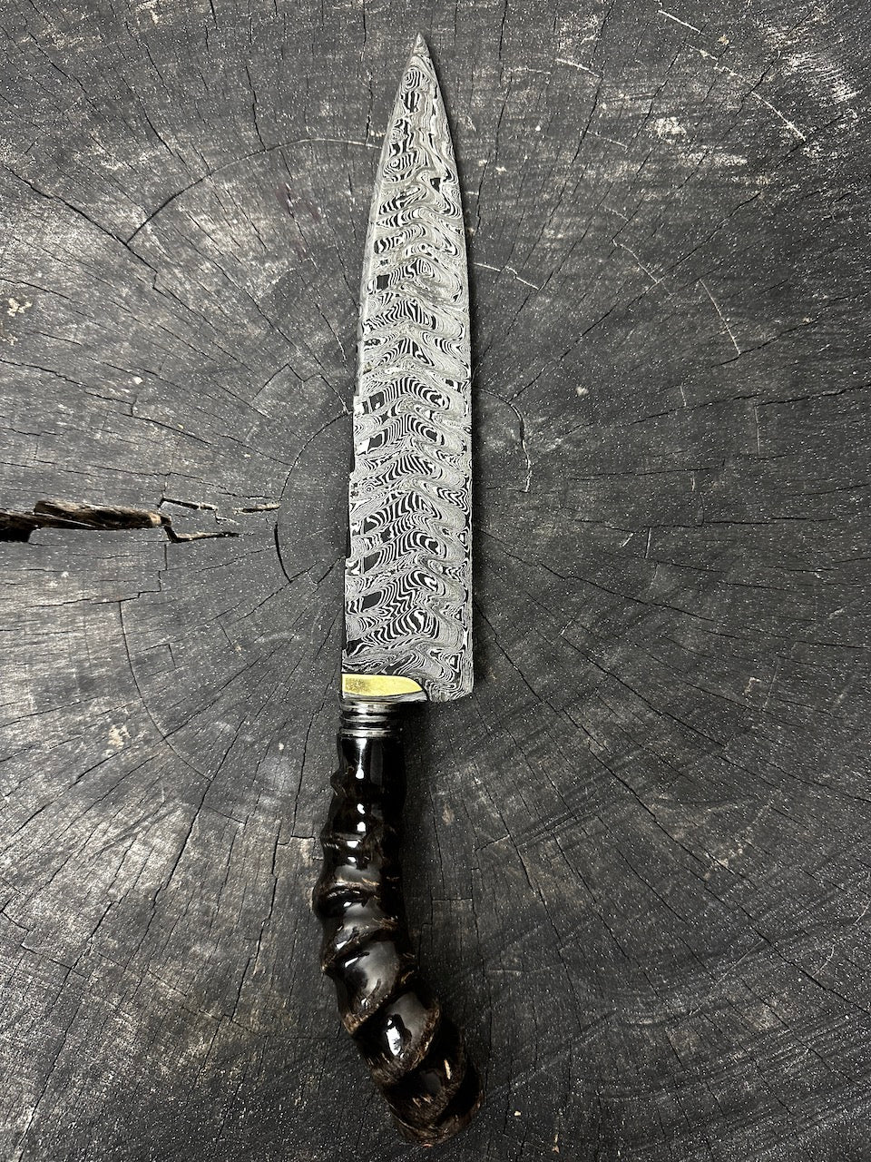 9" Damascus Chef Knife, Antelope Horn, CS1095 15n20