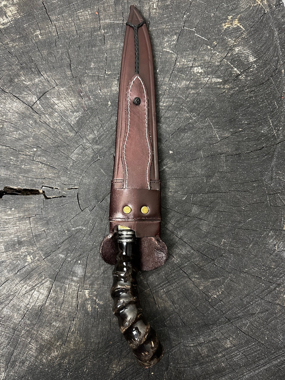 9" Damascus Chef Knife, Antelope Horn, CS1095 15n20