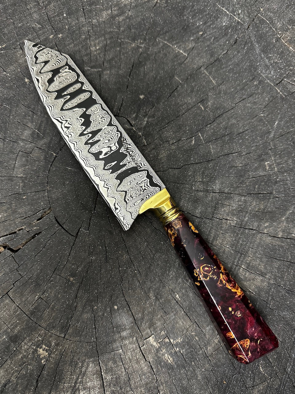 6" Damascus Bunka Knife 160 Layers GH CS1095 15n20