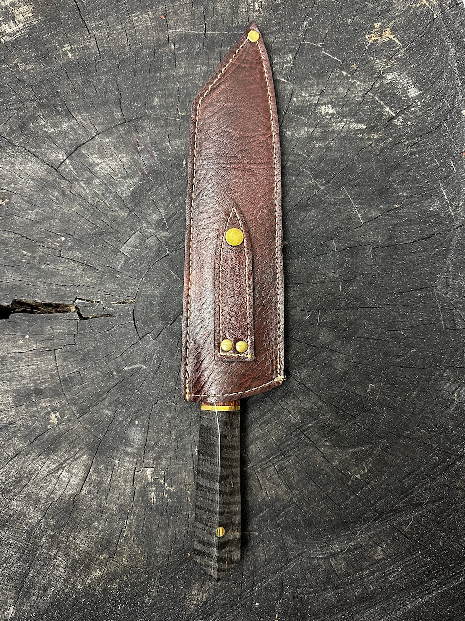 9" Damascus Knife, Curly Maple, GH CS1095 15n20