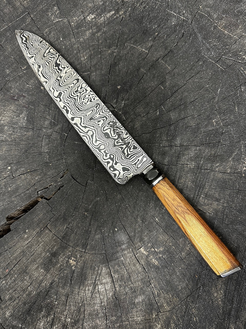 9" Damascus Santoku Knife 180 Layers CS1095 15n20