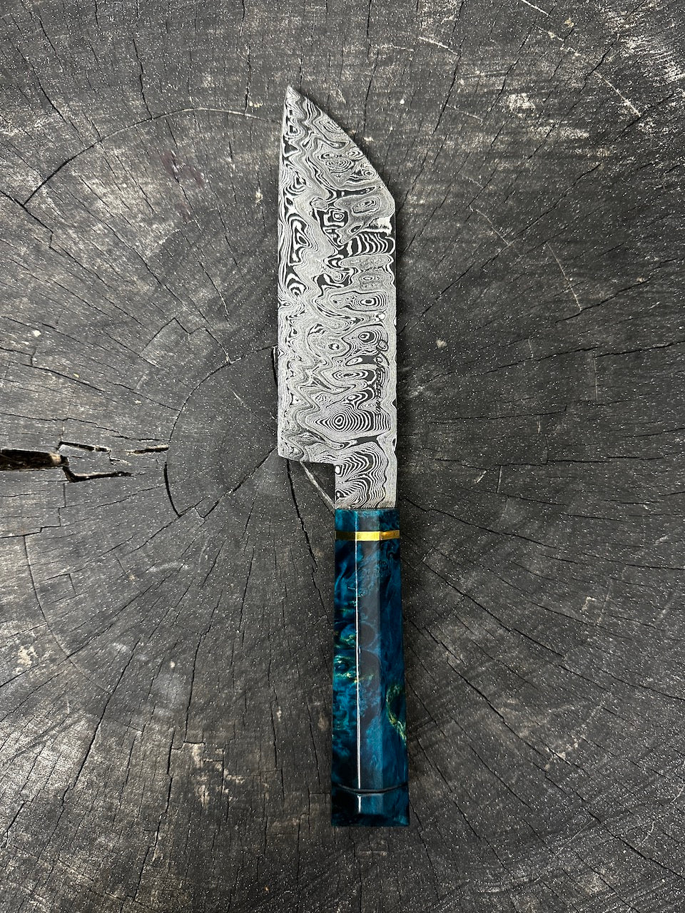 7" Damascus Bunka Knife 160 Layers GH CS1095 15n20