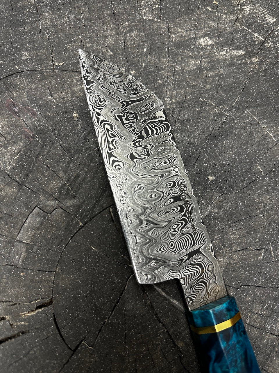 7" Damascus Bunka Knife 160 Layers GH CS1095 15n20