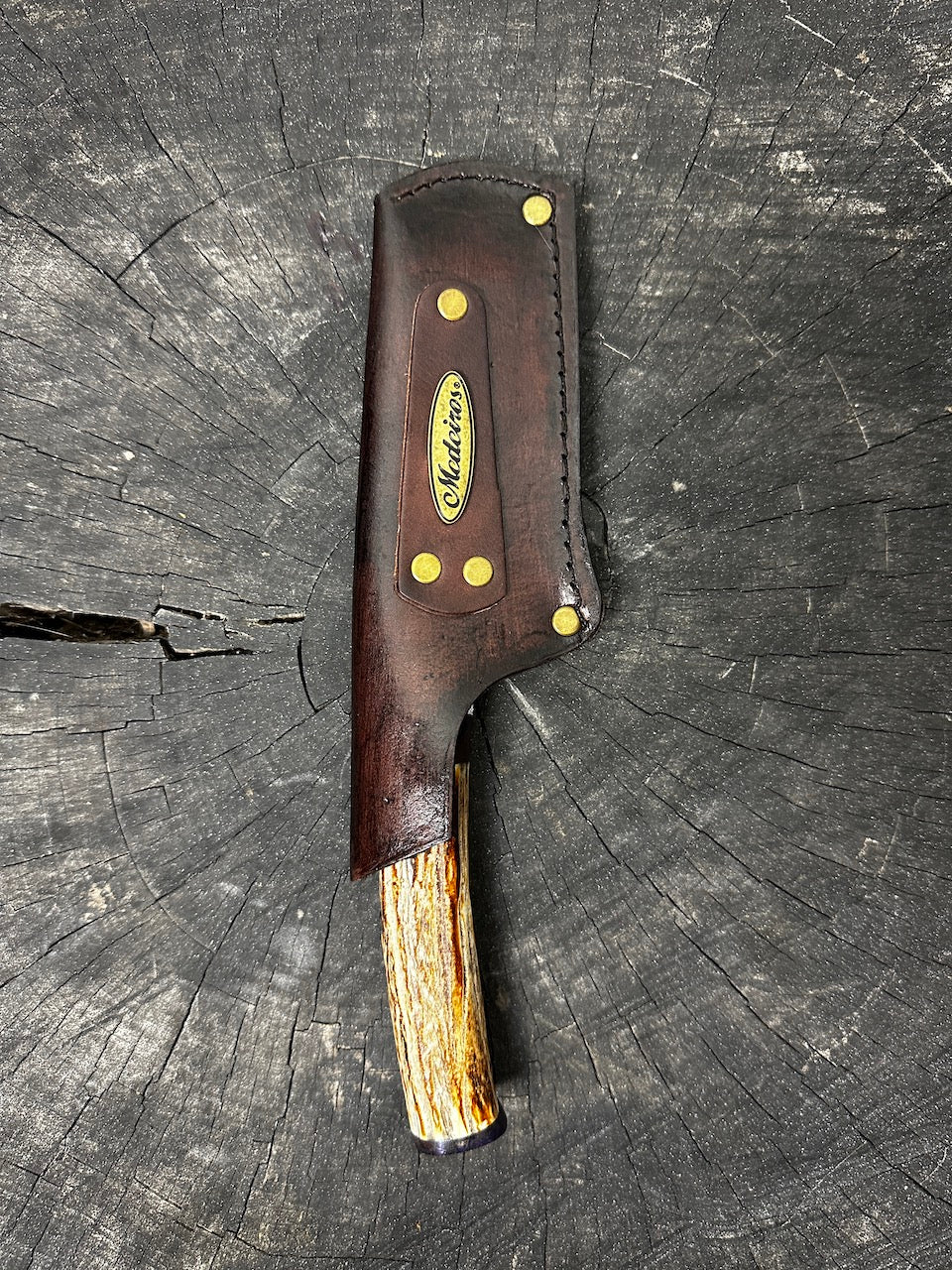 5.5" Damascus Cleaver Knife, Deer Antler, CS1095 15n20