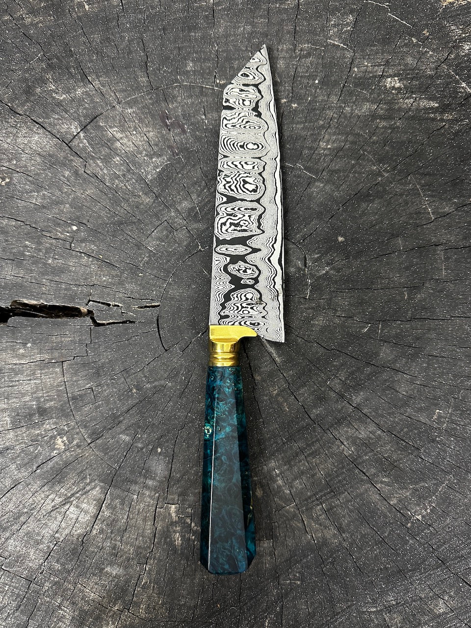 7" Damascus Bunka Knife 160 Layers GH CS1095 15n20