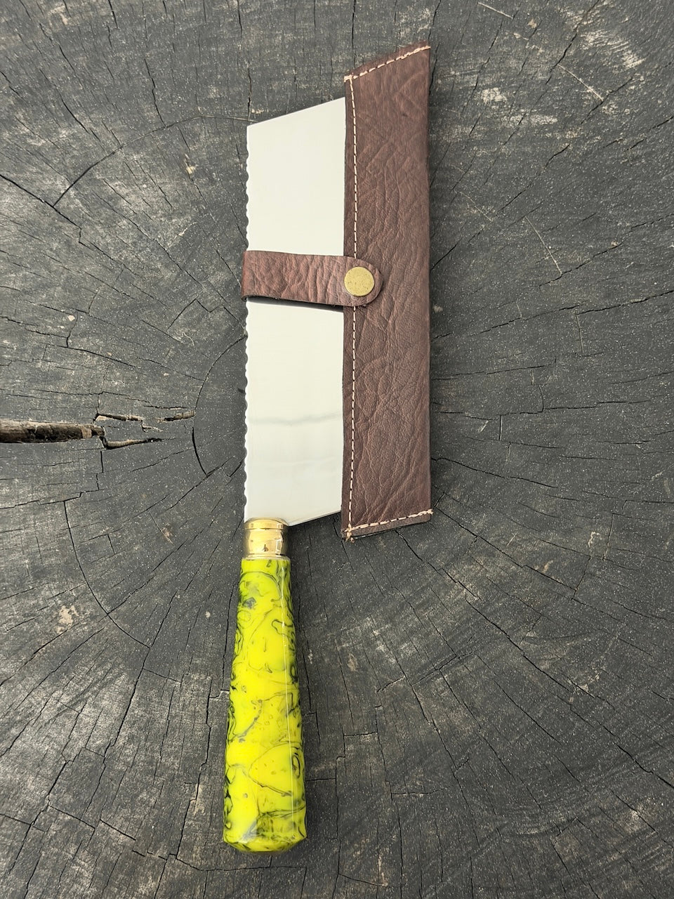 8" Chefs Cleaver, Custom Block, SS440 - 200mm