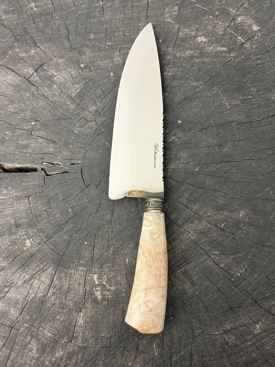 8" Picanha Chef Knife, Custom Resin, SS440 - 200mm
