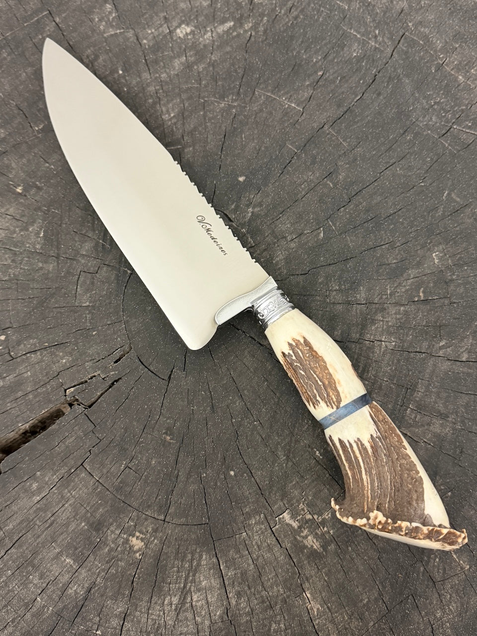 8" Picanha Chef Knife, Deer Antler Roseta, SS440 - 200mm