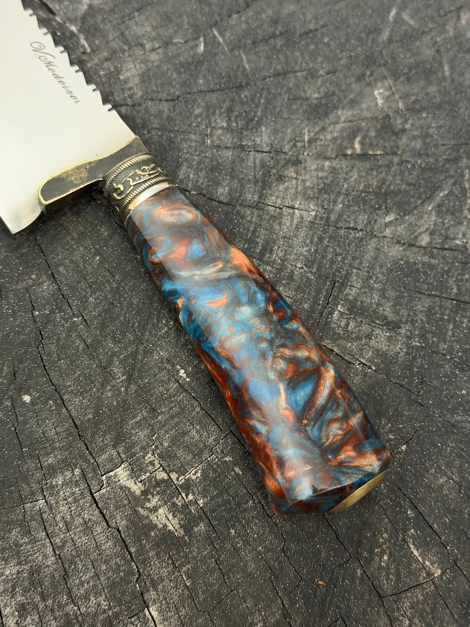 9" Bunka Pro, Firesky Custom Block, SS440 - 220mm