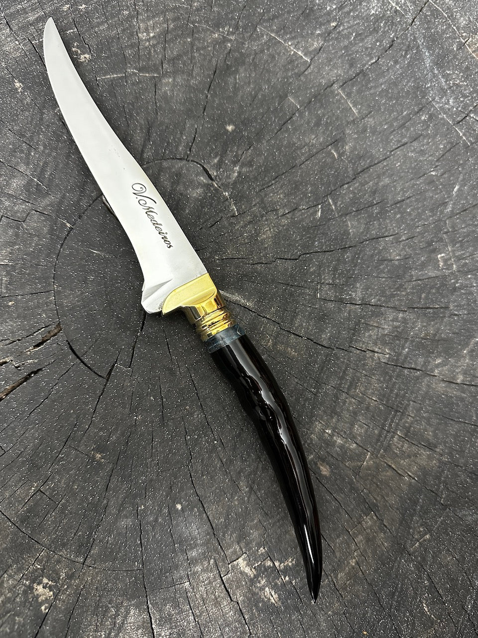 2x 5" Steak Knife, Antelope Horn, SS420 - 130mm