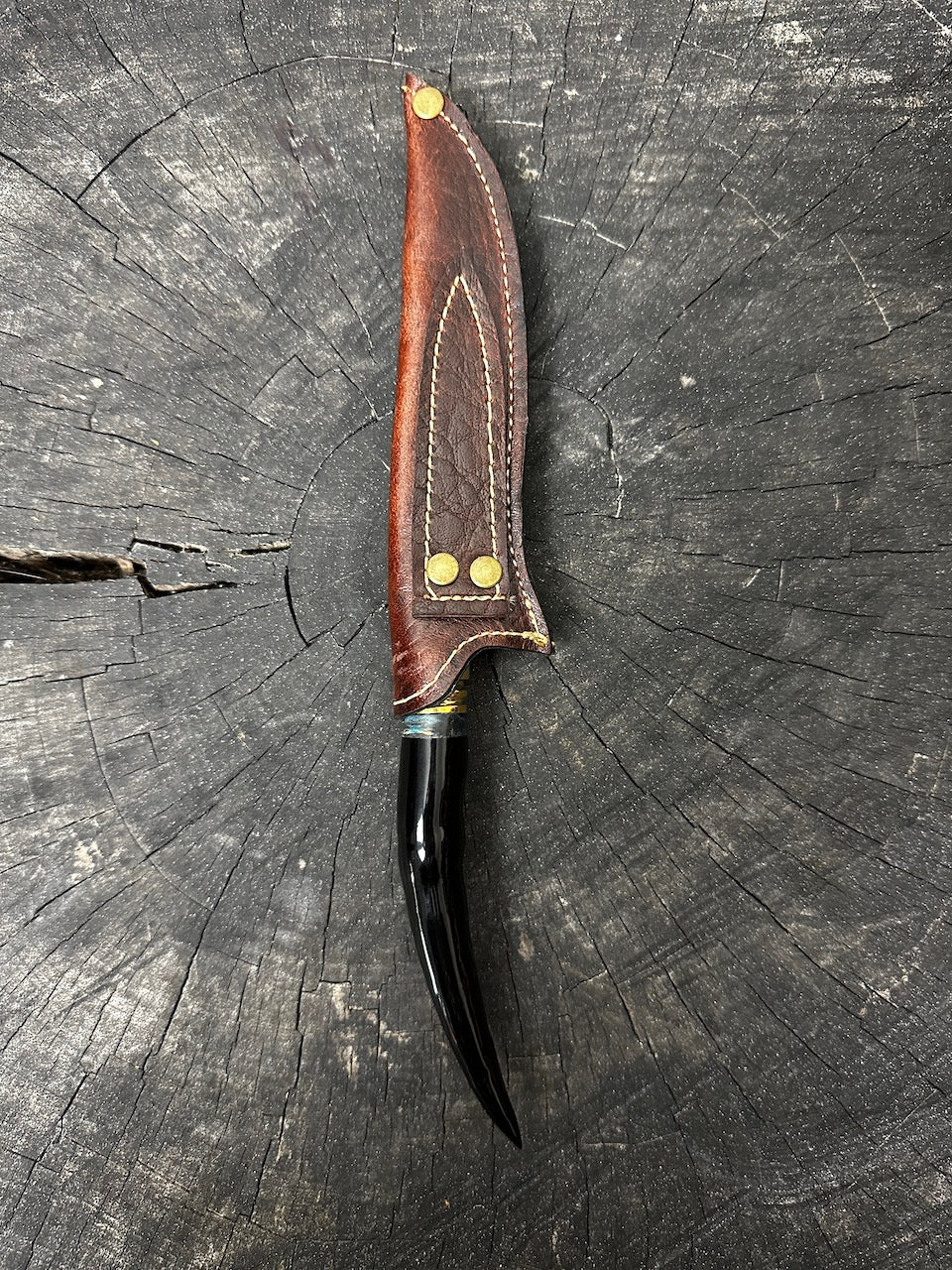 2x 5" Steak Knife, Antelope Horn, SS420 - 130mm