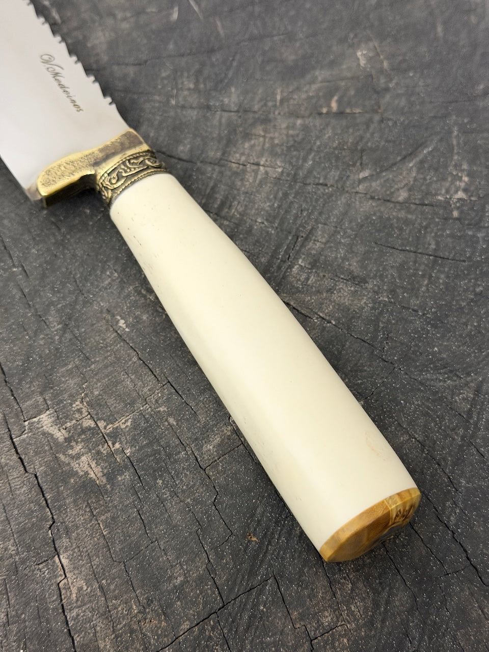 10" Butchers Knife, Ostrich Bone, SS440 - 250mm