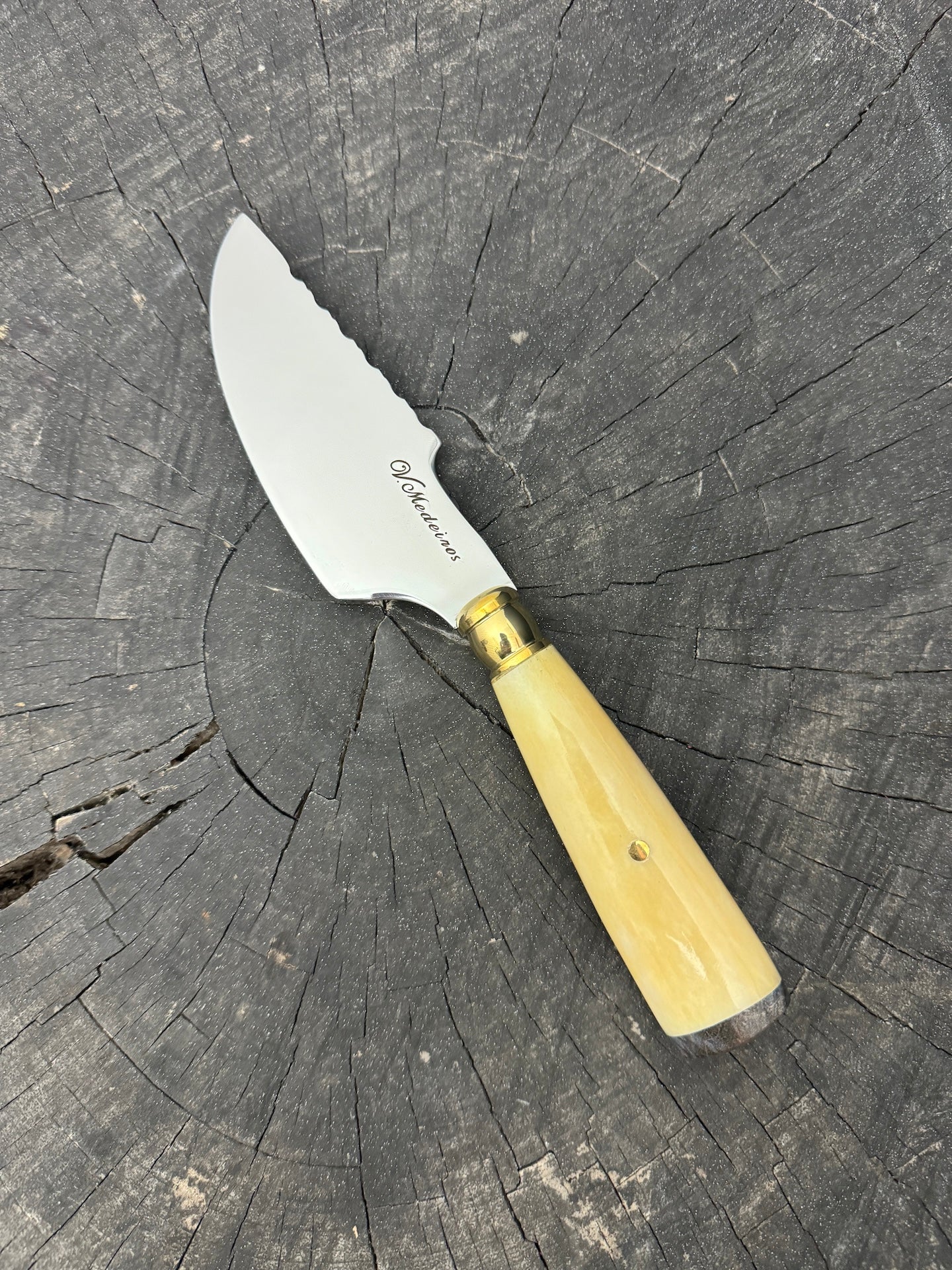 4” Skinner Knife, Ostrich Bone - SS420 - 105mm