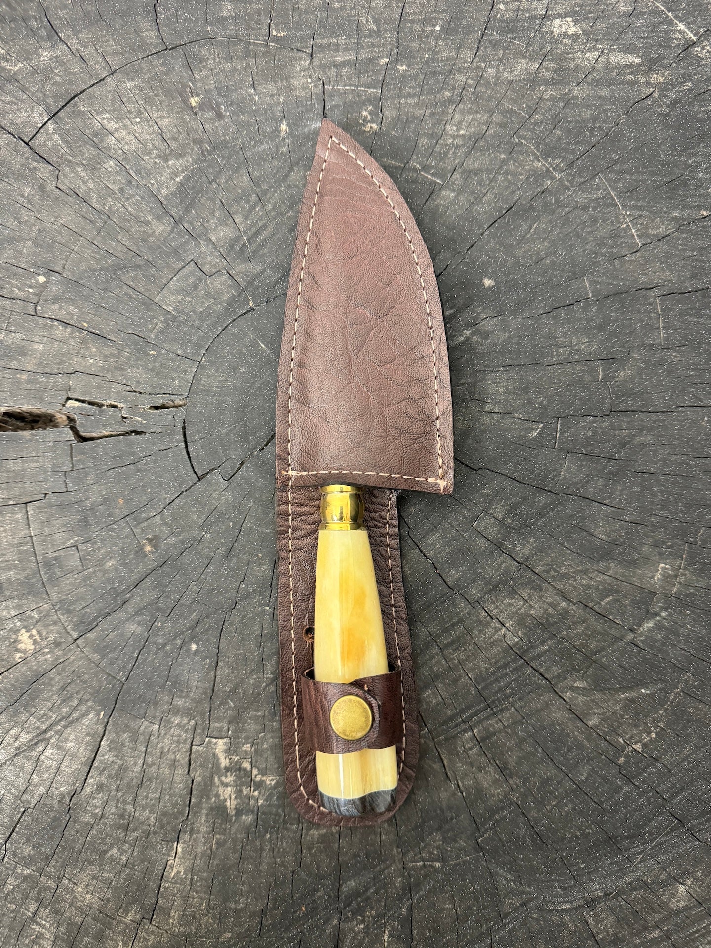 4” Skinner Knife, Ostrich Bone - SS420 - 105mm