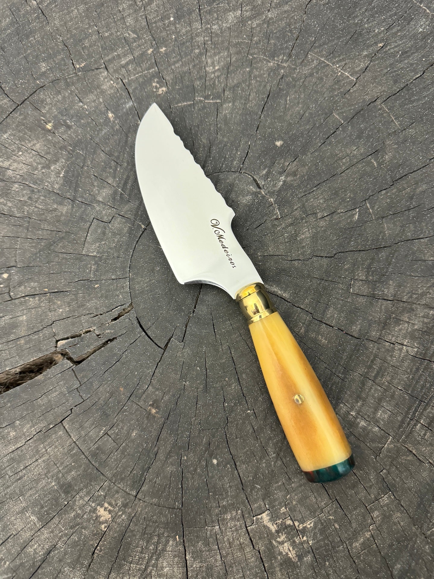 4” Skinner Knife, Ostrich Bone - SS420 - 105mm