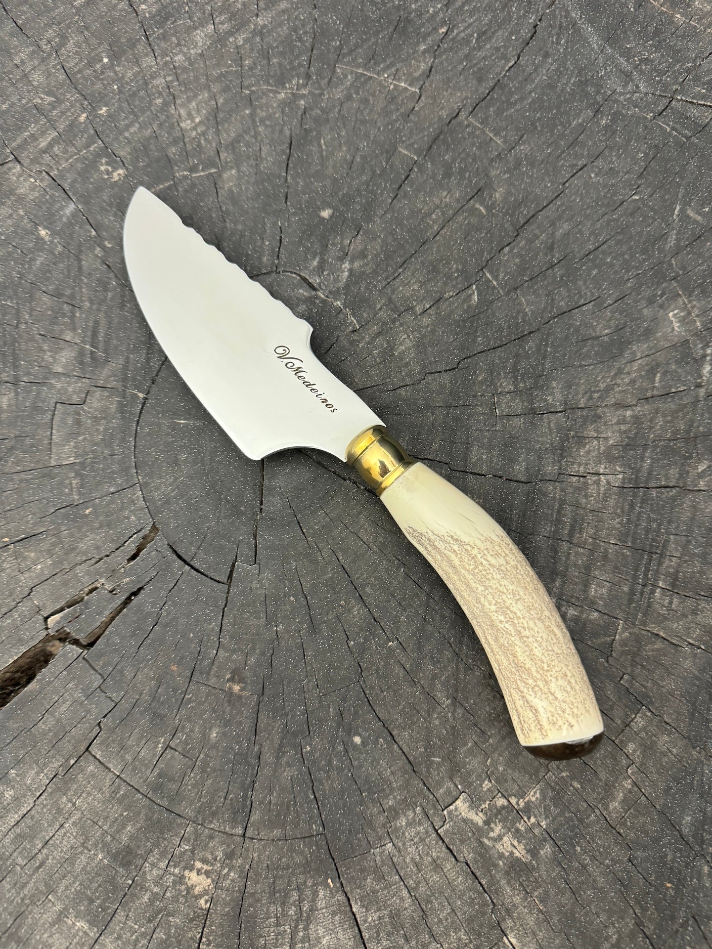 4” Skinner Knife, Deer Antler - SS420 - 105mm
