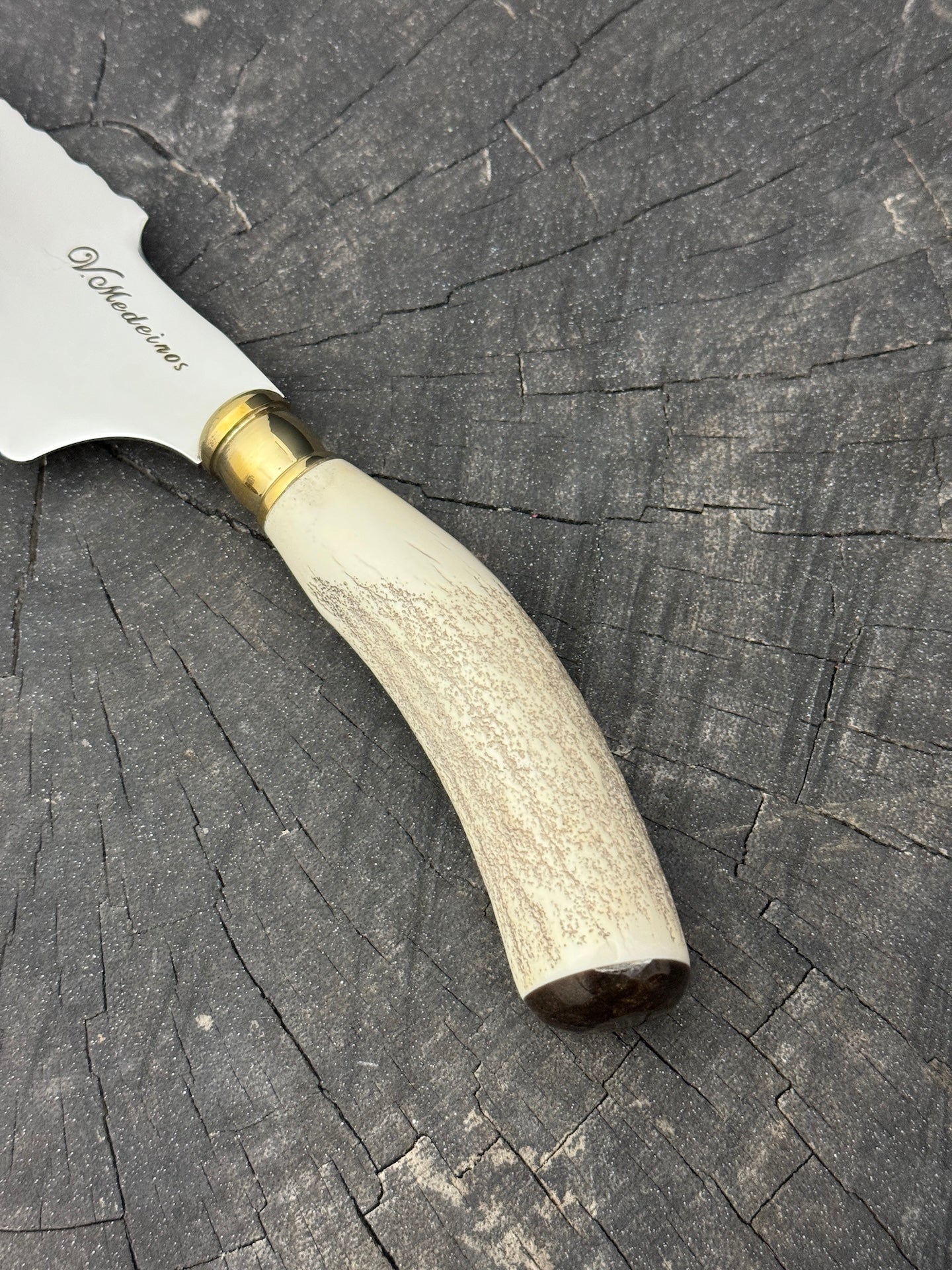 4” Skinner Knife, Deer Antler - SS420 - 105mm