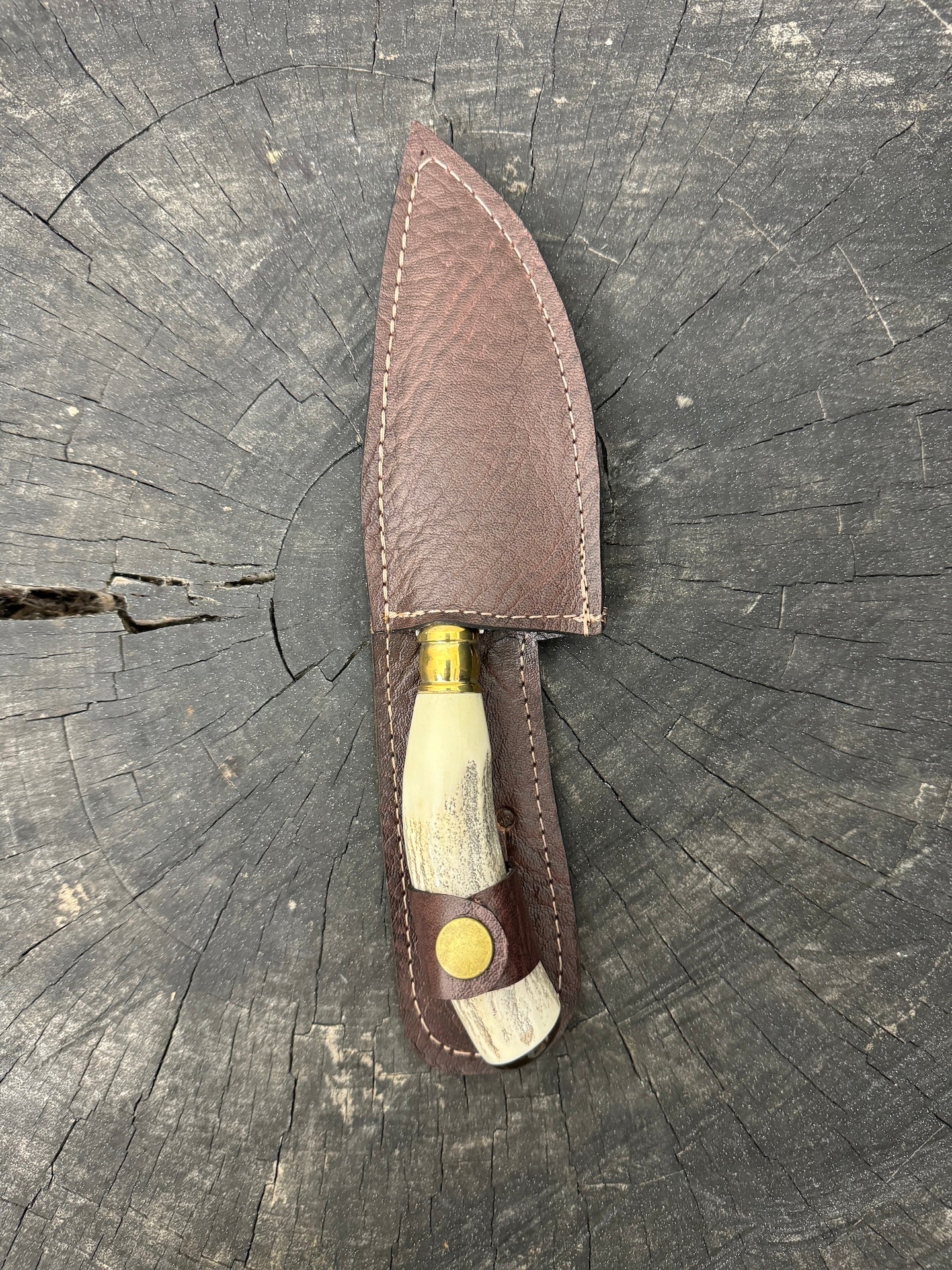 4” Skinner Knife, Deer Antler - SS420 - 105mm