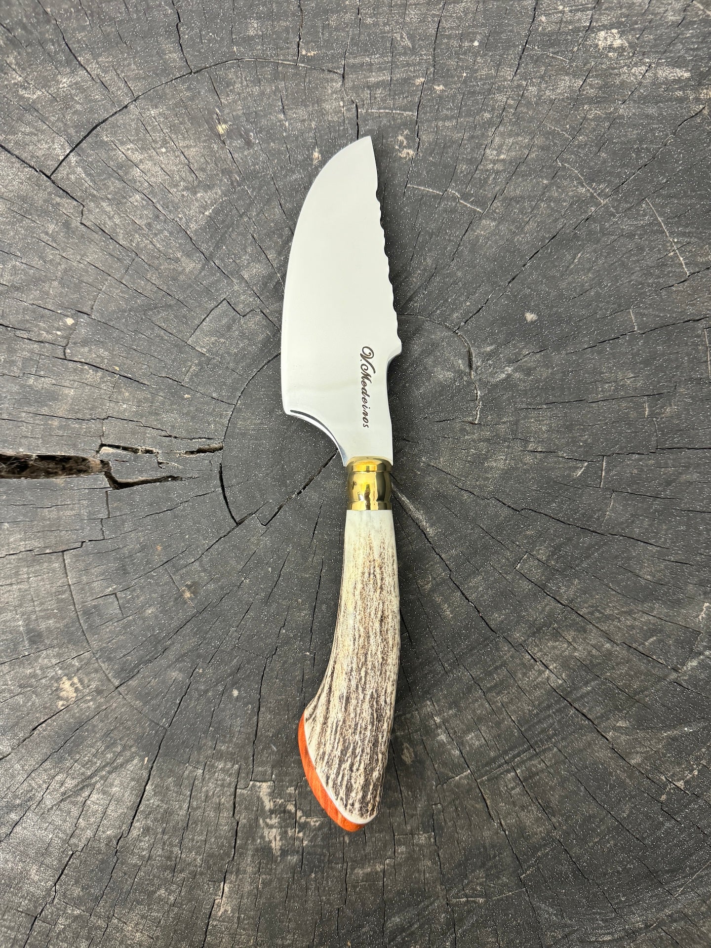 4” Skinner Knife, Deer Antler - SS420 - 105mm