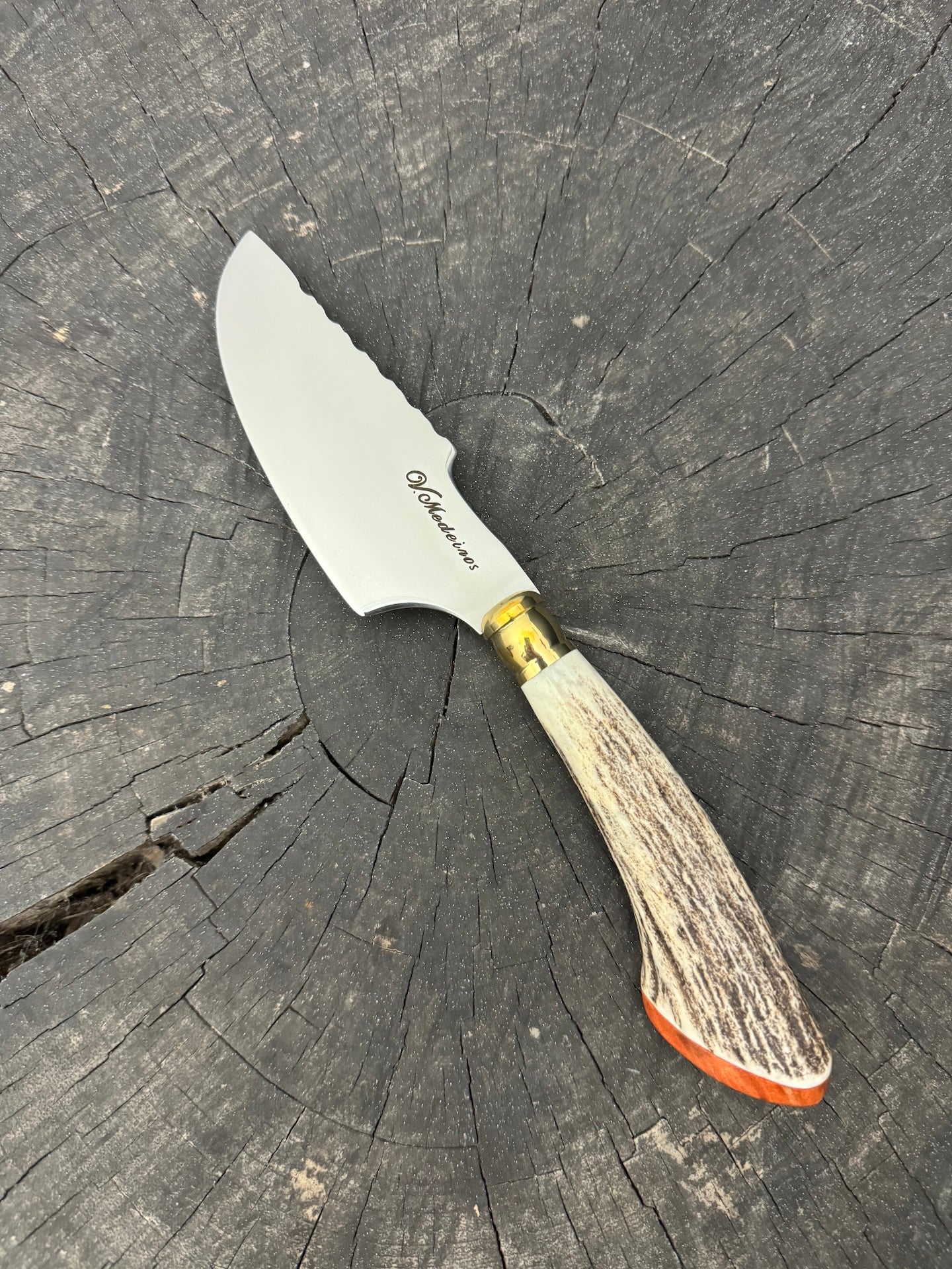4” Skinner Knife, Deer Antler - SS420 - 105mm