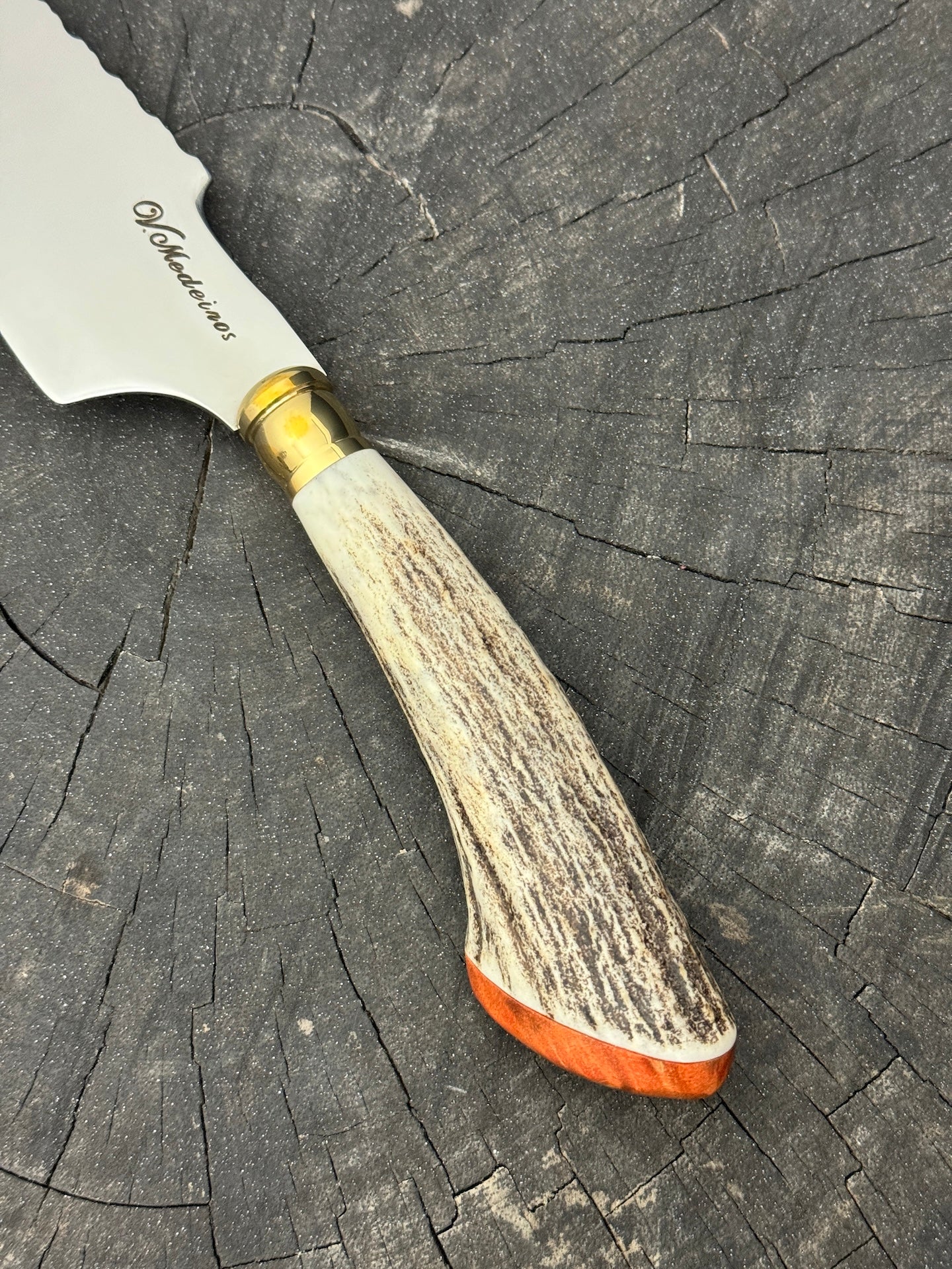 4” Skinner Knife, Deer Antler - SS420 - 105mm