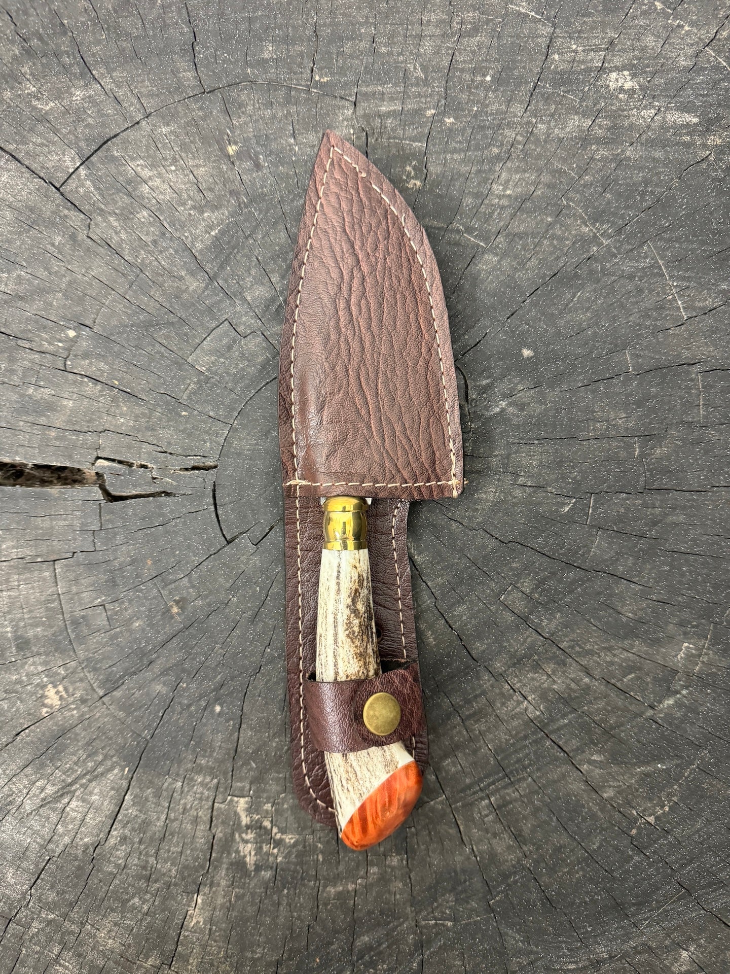 4” Skinner Knife, Deer Antler - SS420 - 105mm