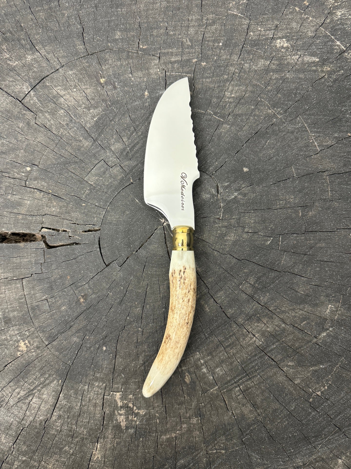 4” Skinner Knife, Deer Antler - SS420 - 105mm