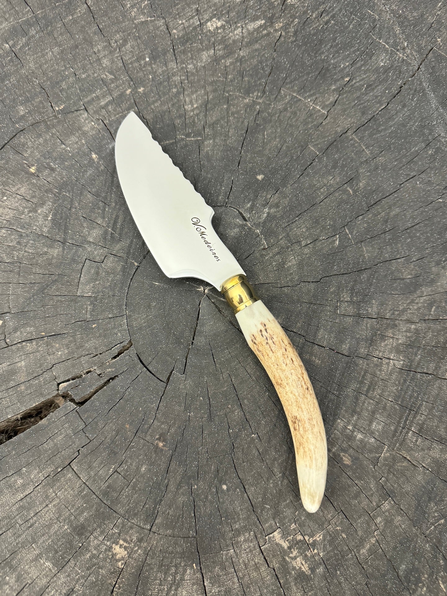 4” Skinner Knife, Deer Antler - SS420 - 105mm