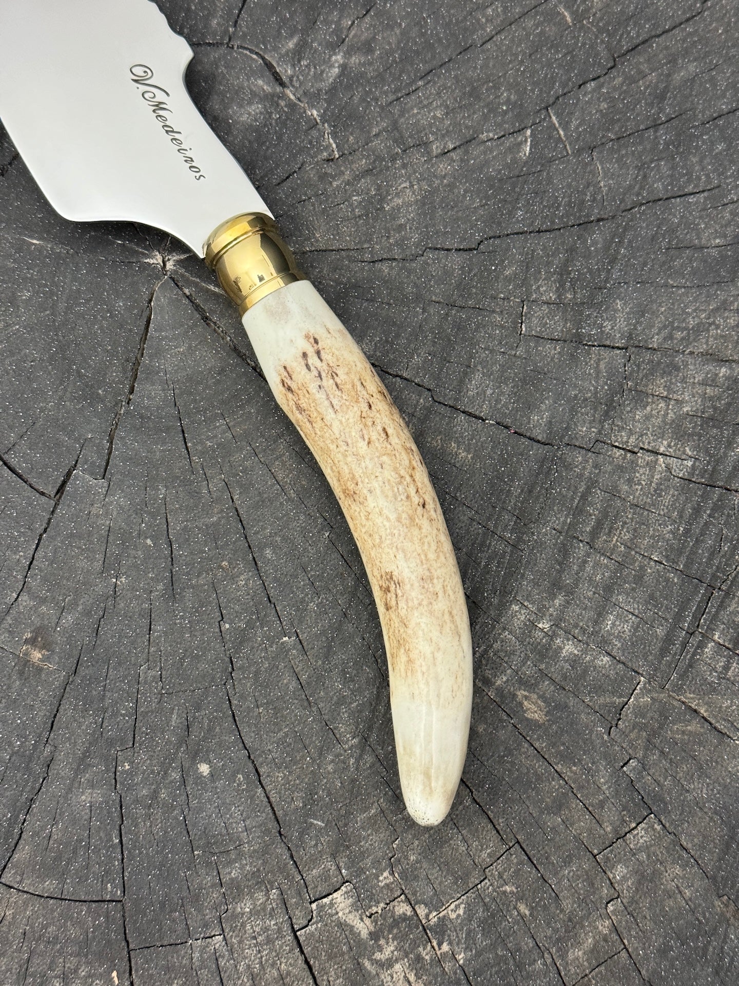4” Skinner Knife, Deer Antler - SS420 - 105mm