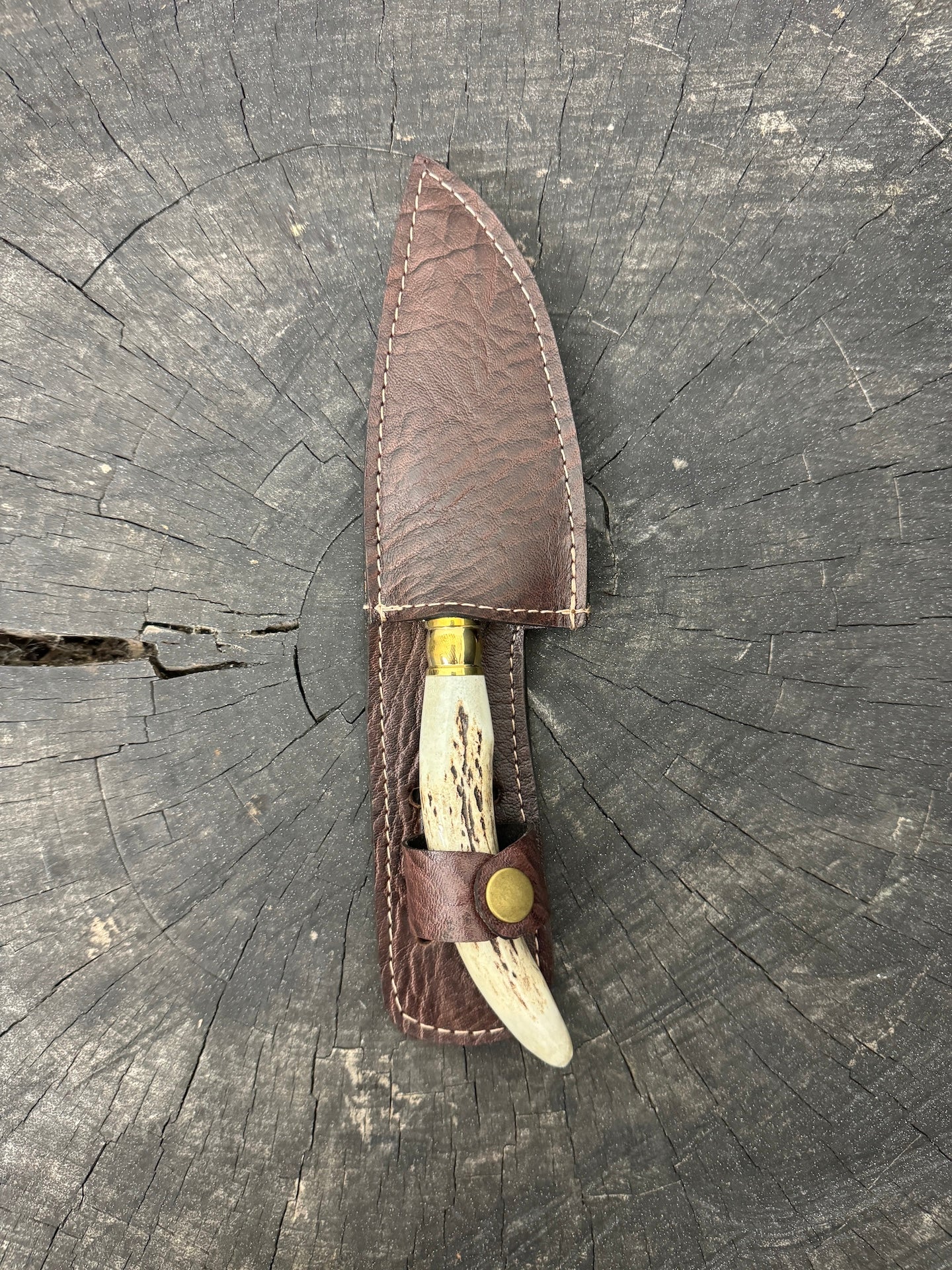 4” Skinner Knife, Deer Antler - SS420 - 105mm
