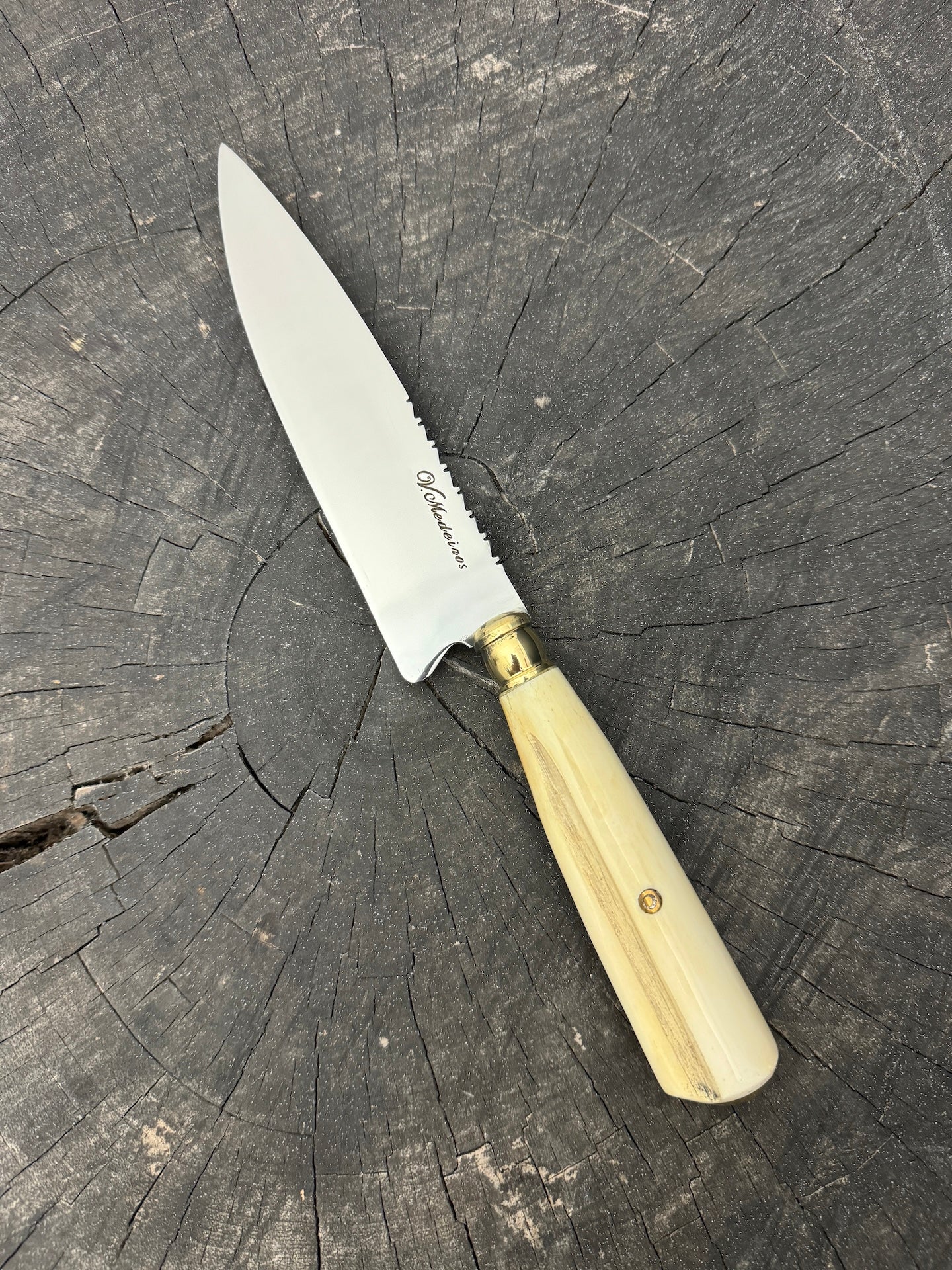 6" Utility Knife, Ostrich Bone SS440 - 150mm